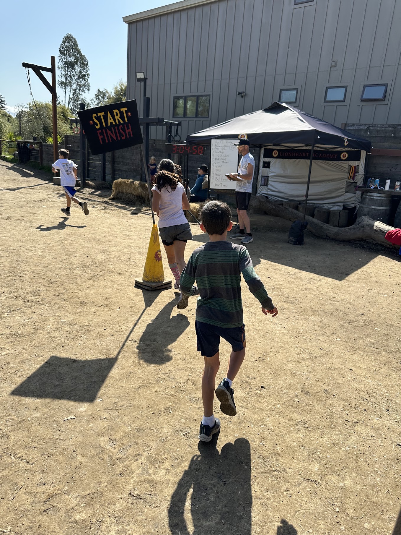 Kids tackling obstacles at Lionheart OCR
